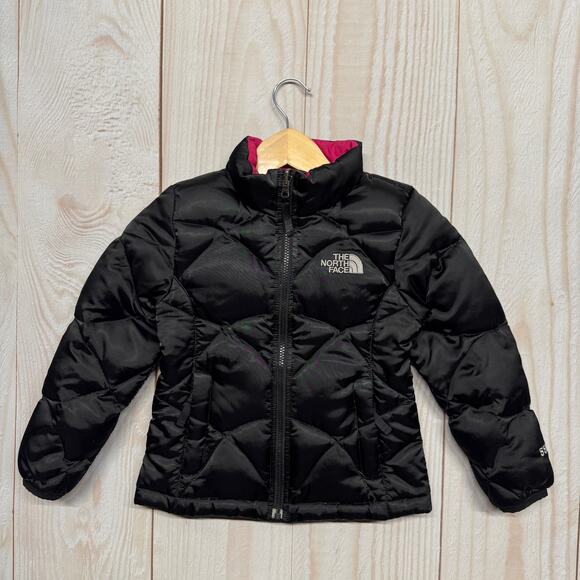 The North Face Girls XS Goose Down 550 Fill Puffer Jacket  Water-Repellent Black - Picture 1 of 8